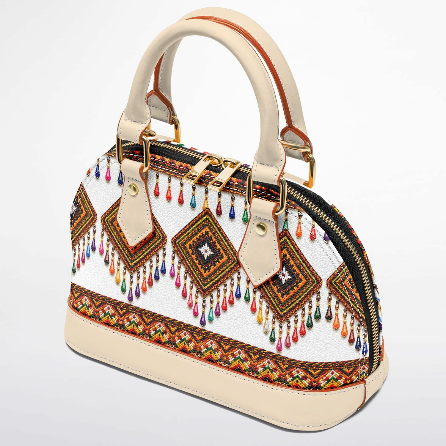 Sac Dome Satchel – Motifs Kabyles | Au Féminin