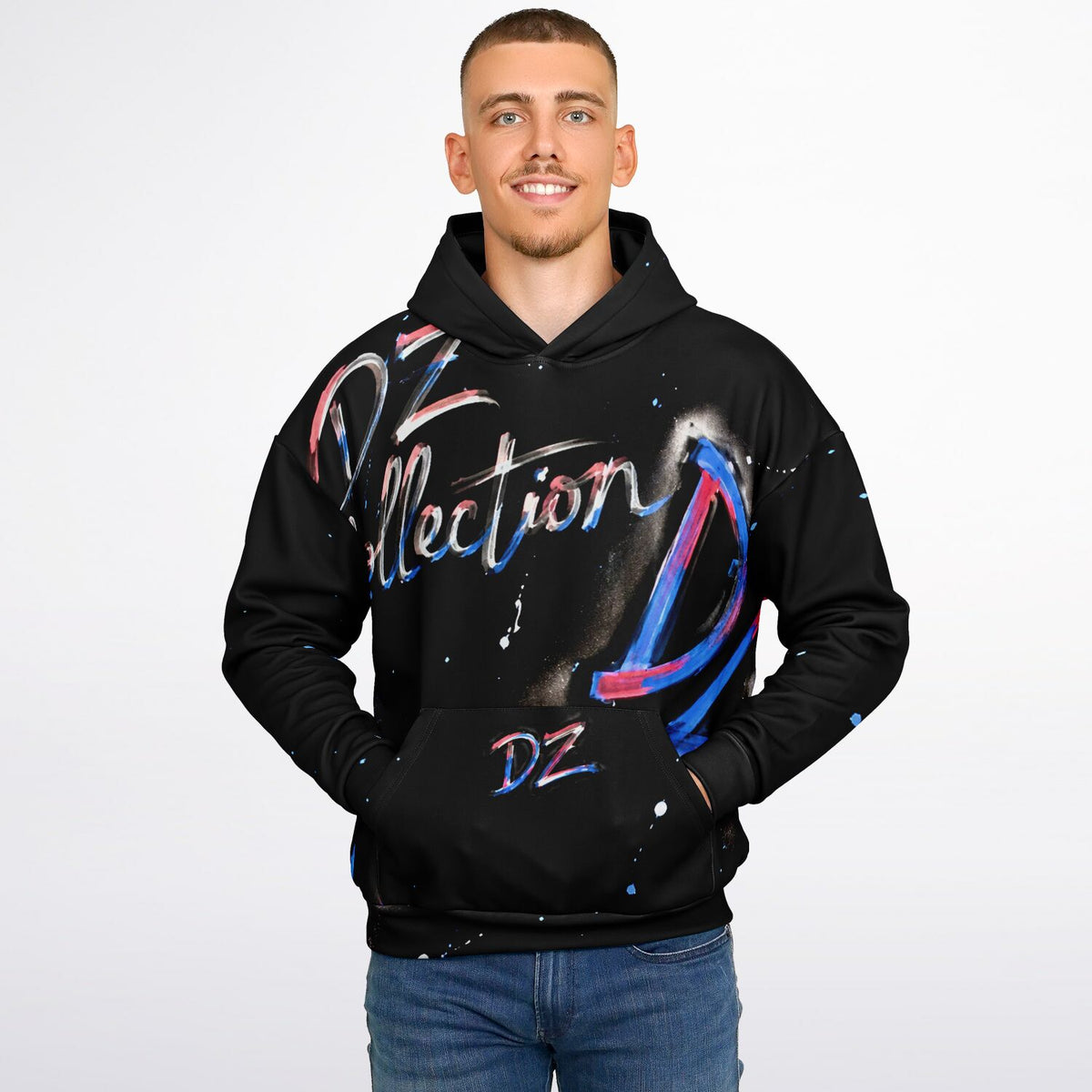 Hoodie oversize DZ Collection, poche kangourou