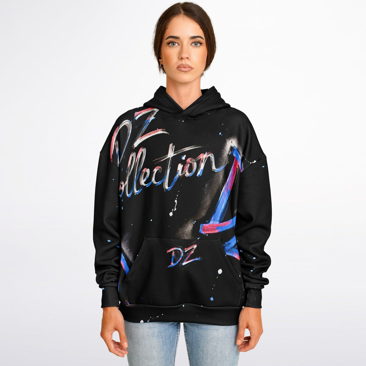 Hoodie oversize lourd DZ Collection, vue en situation streetwear