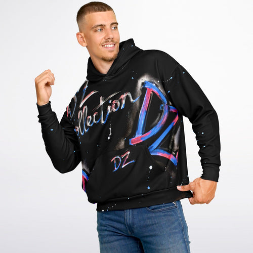 Hoodie oversize lourd DZ Collection, sweat à capuche vue de face