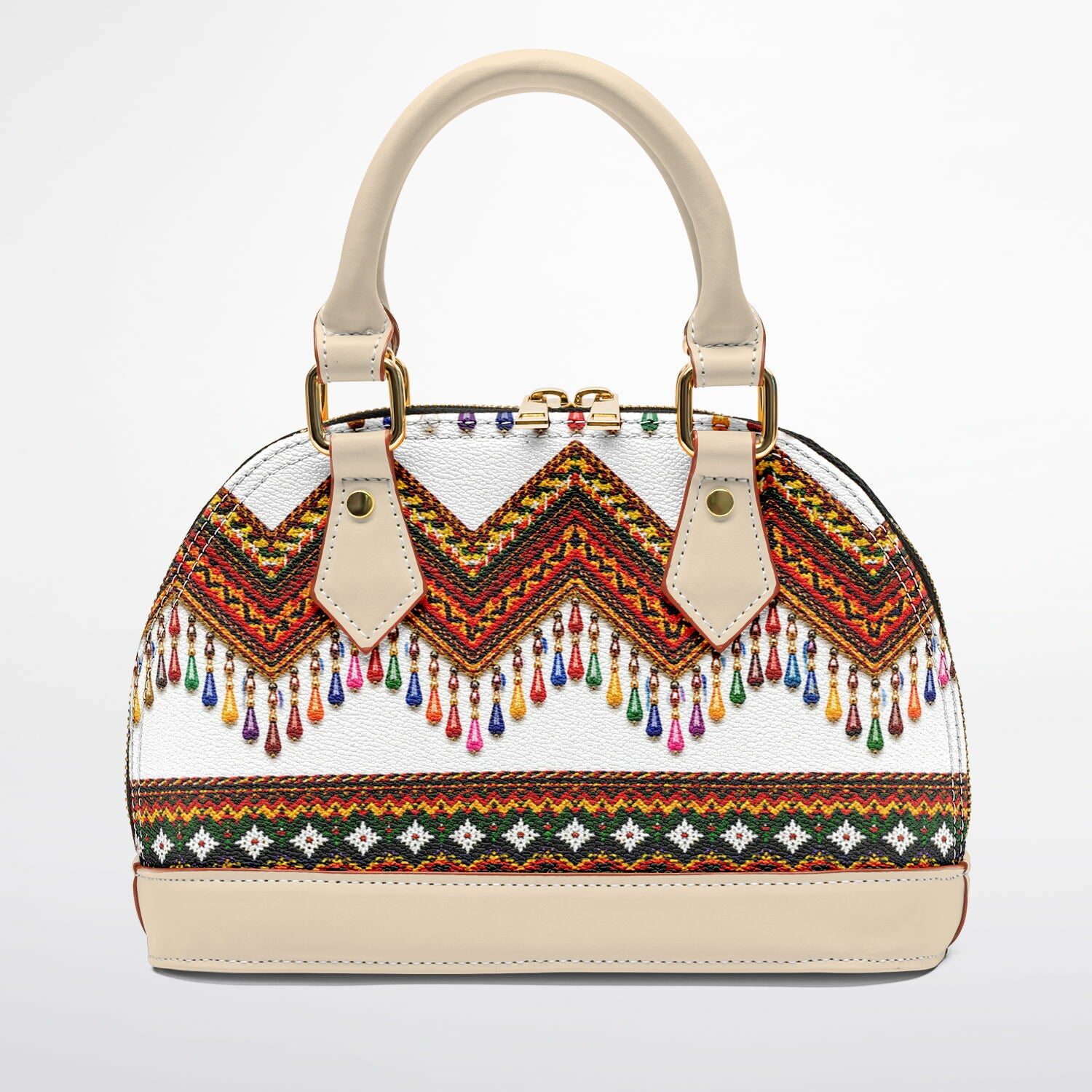 Sac Dome Satchel – Motifs Kabyles | Au Féminin