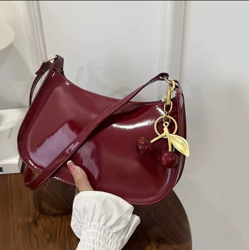 Sac Baguette Rétro Verni Femme – Style Hobo Tendance