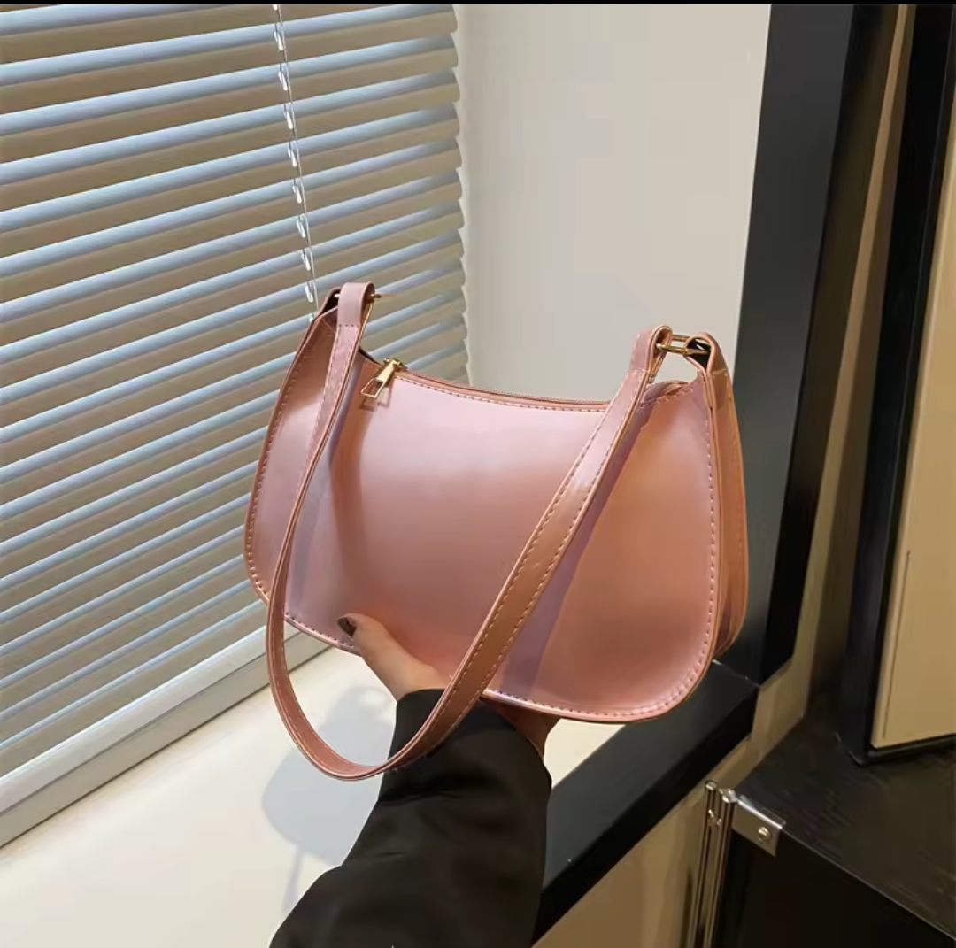 Sac Baguette Rétro Verni Femme – Style Hobo Tendance