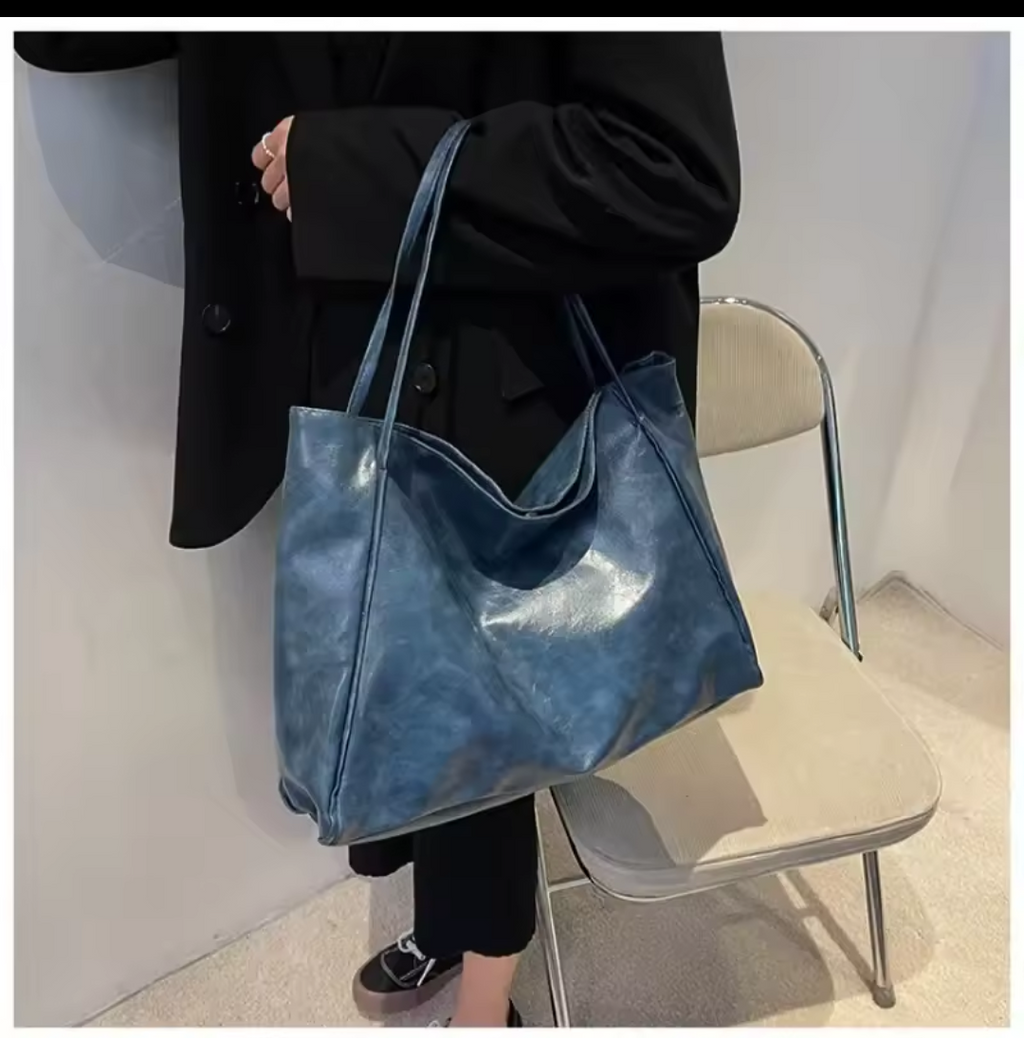Sac Cabas Cuir Souple Femme Grande Capacité – Style Hobo Rétro