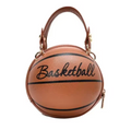 Mini Sac Rond Basketball Femme – Bandoulière Chaîne Dorée