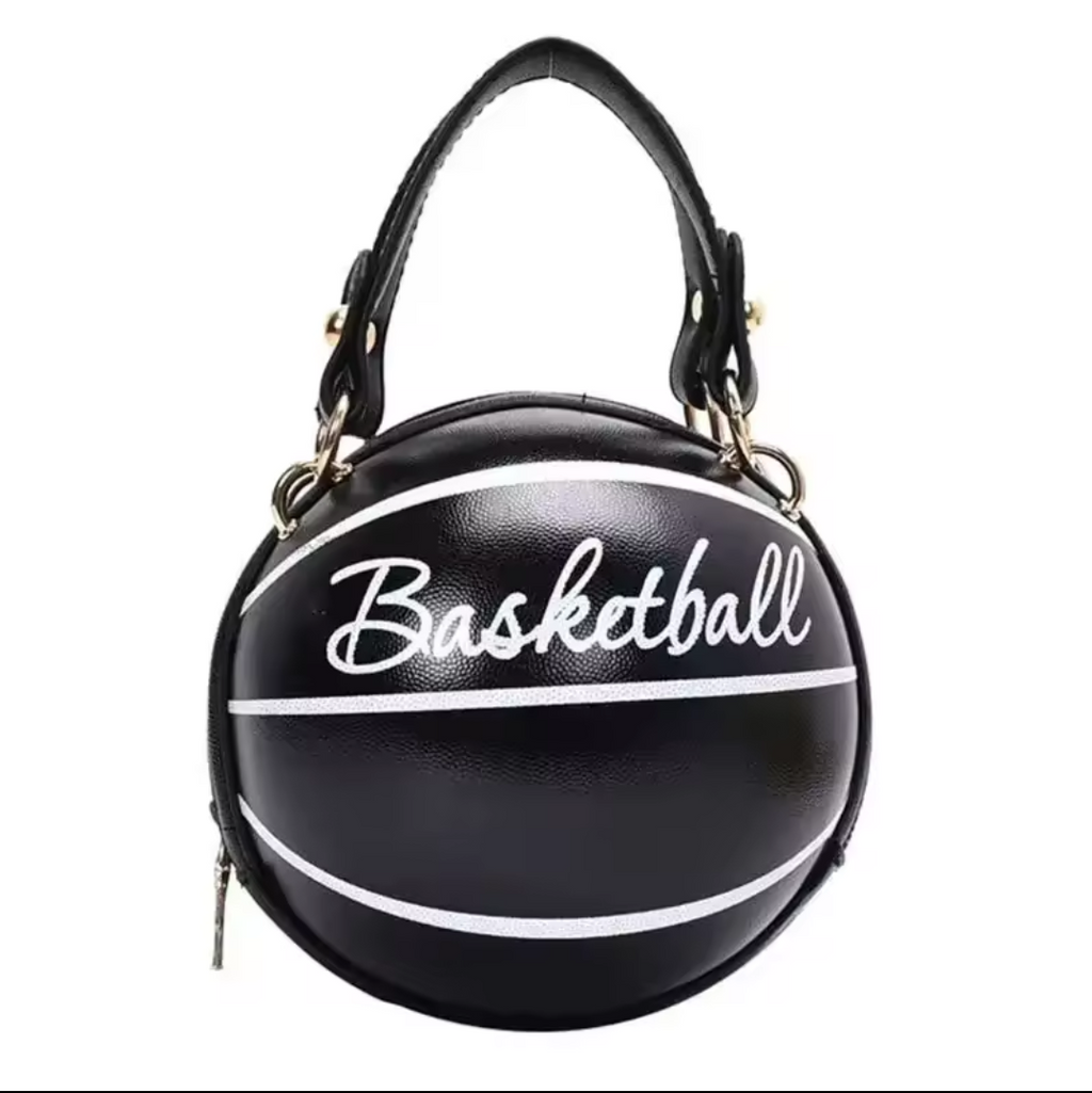 Mini Sac Rond Basketball Femme – Bandoulière Chaîne Dorée