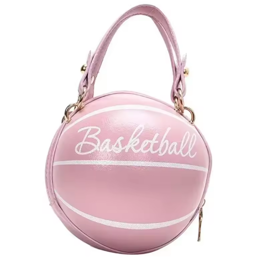 Mini Sac Rond Basketball Femme – Bandoulière Chaîne Dorée