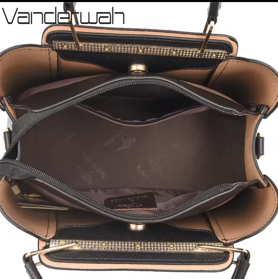 Sac Cabas Bureau Femme Structuré Cuir PU – 3 Compartiments Luxe