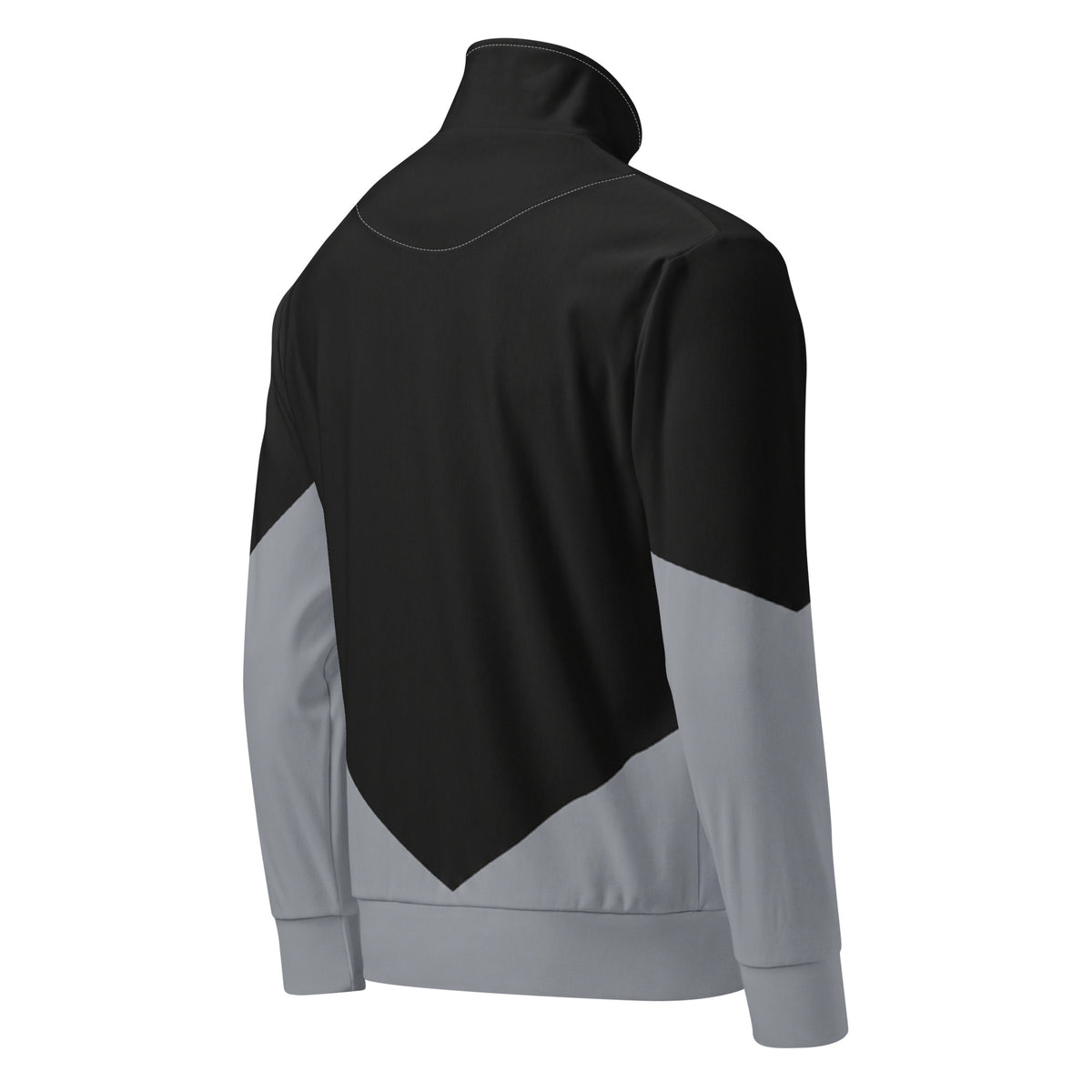 Veste de survêtement imprimée en matière recyclée, vue trois-quarts arrière droite