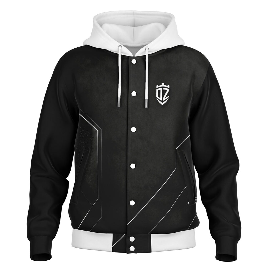 Veste bomber à capuche logo DZ Collection, vue de face