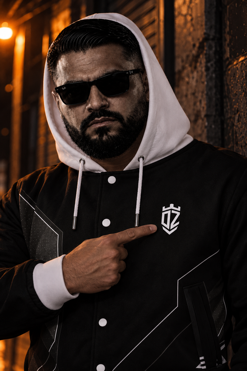 Veste bomber à capuche logo DZ Collection