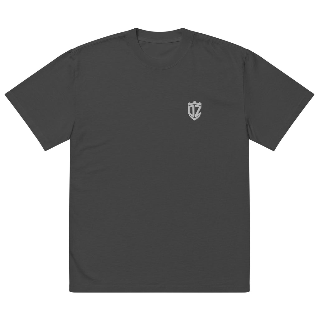 T-shirt oversize délavé noir DZ Collection, vue de dos