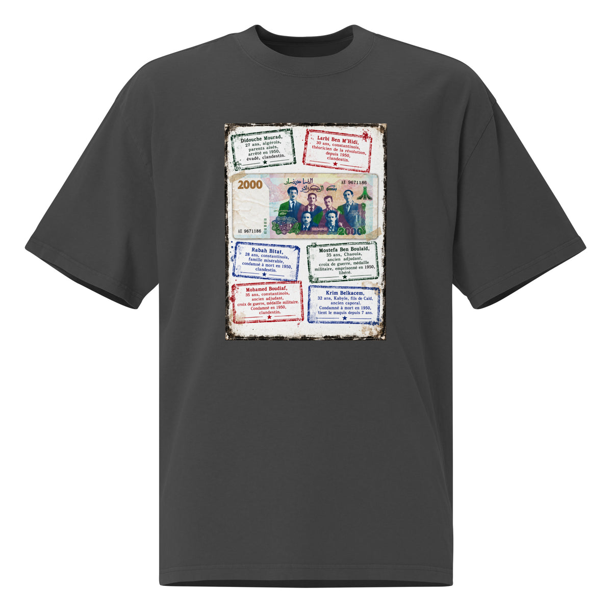 T-shirt oversize délavé Dinar – DZ Collection, photo 2