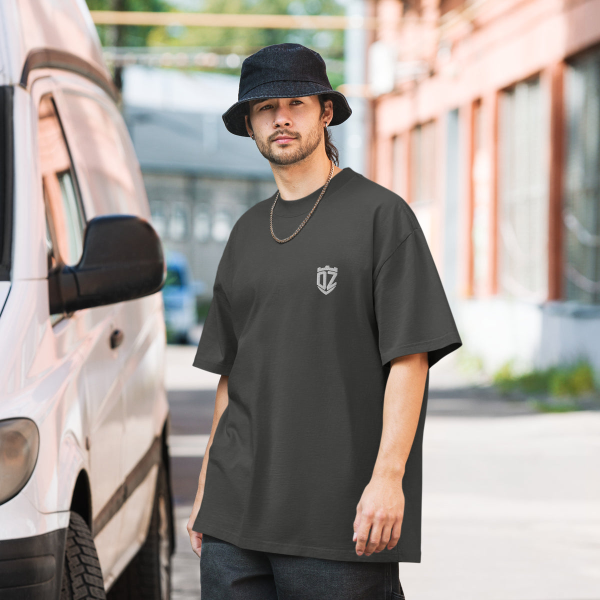 Guide des tailles du t-shirt oversize délavé noir DZ Collection