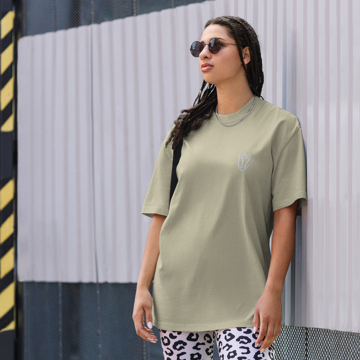 T-shirt oversize délavé noir DZ Collection, coloris 10