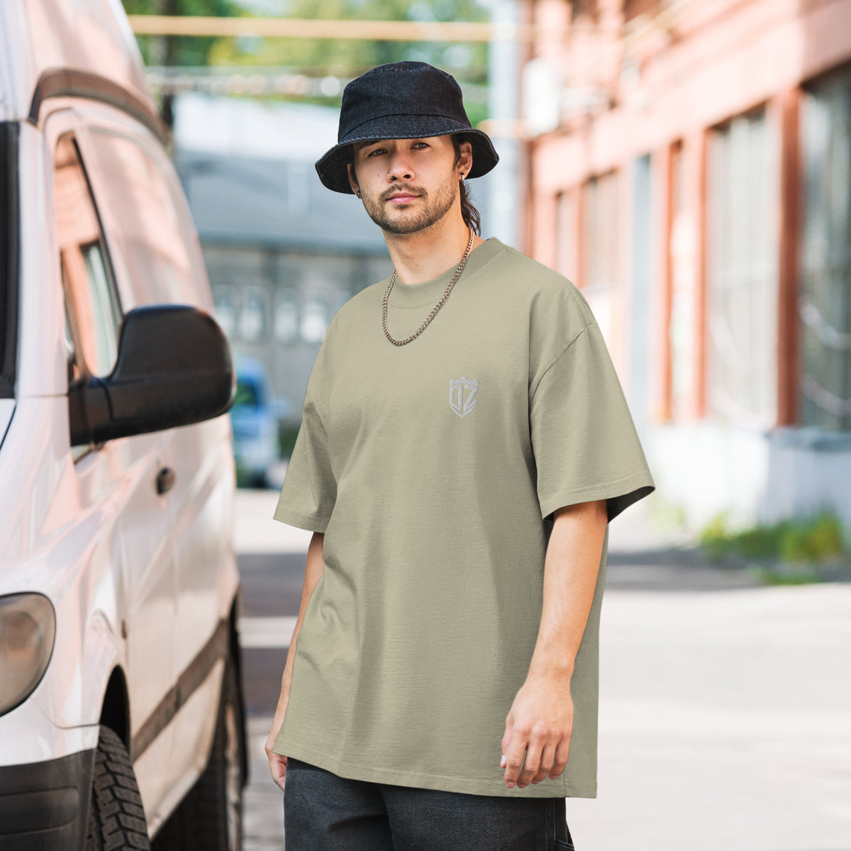 T-shirt oversize délavé noir DZ Collection, coloris 11
