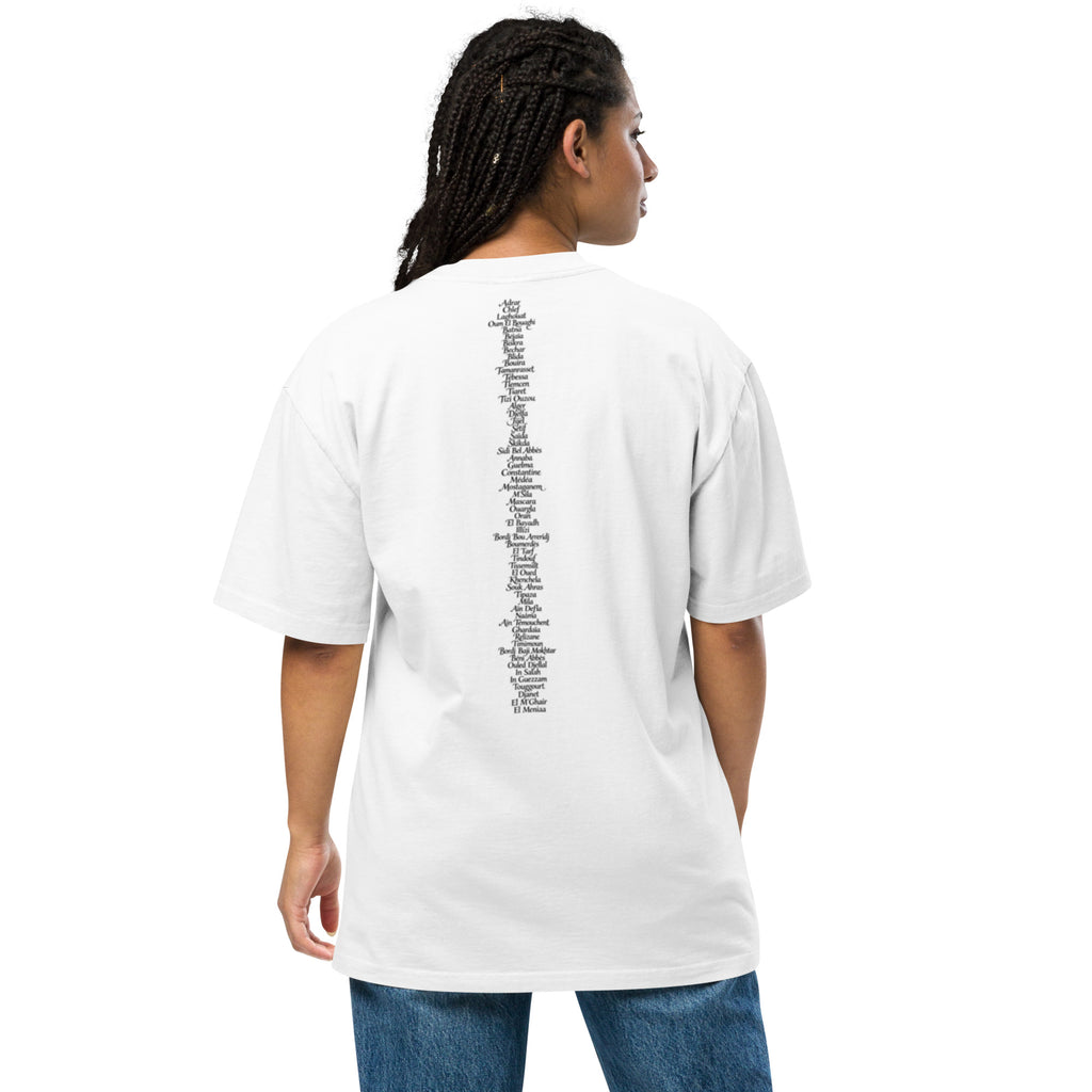 T-shirt 58 wilayas DZ Collection, détail de l'effet délavé