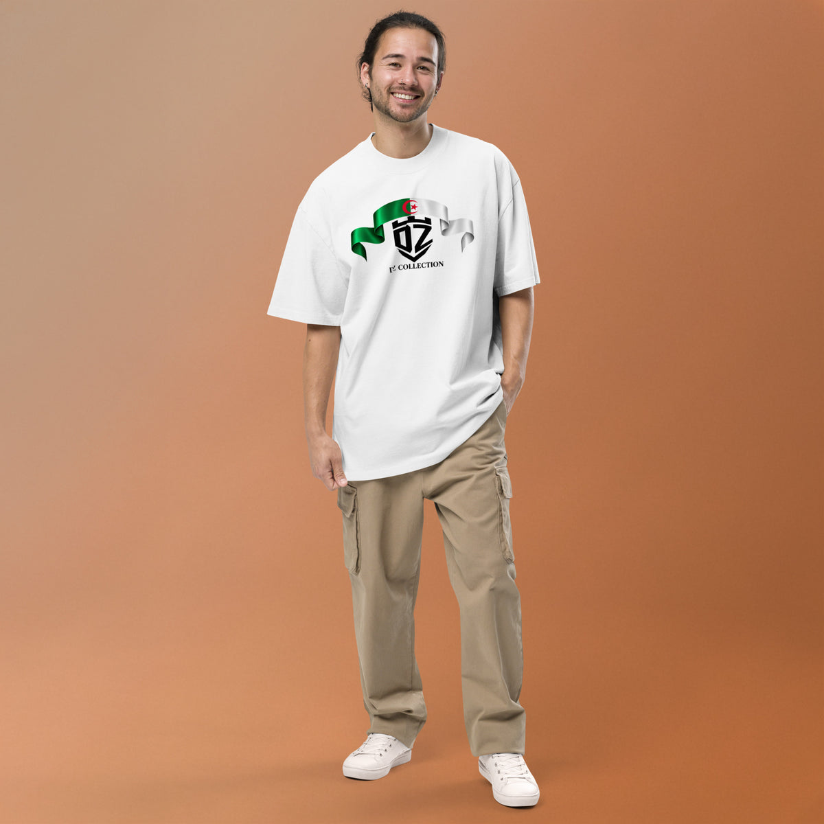 T-shirt 58 wilayas porté, streetwear algérien oversize