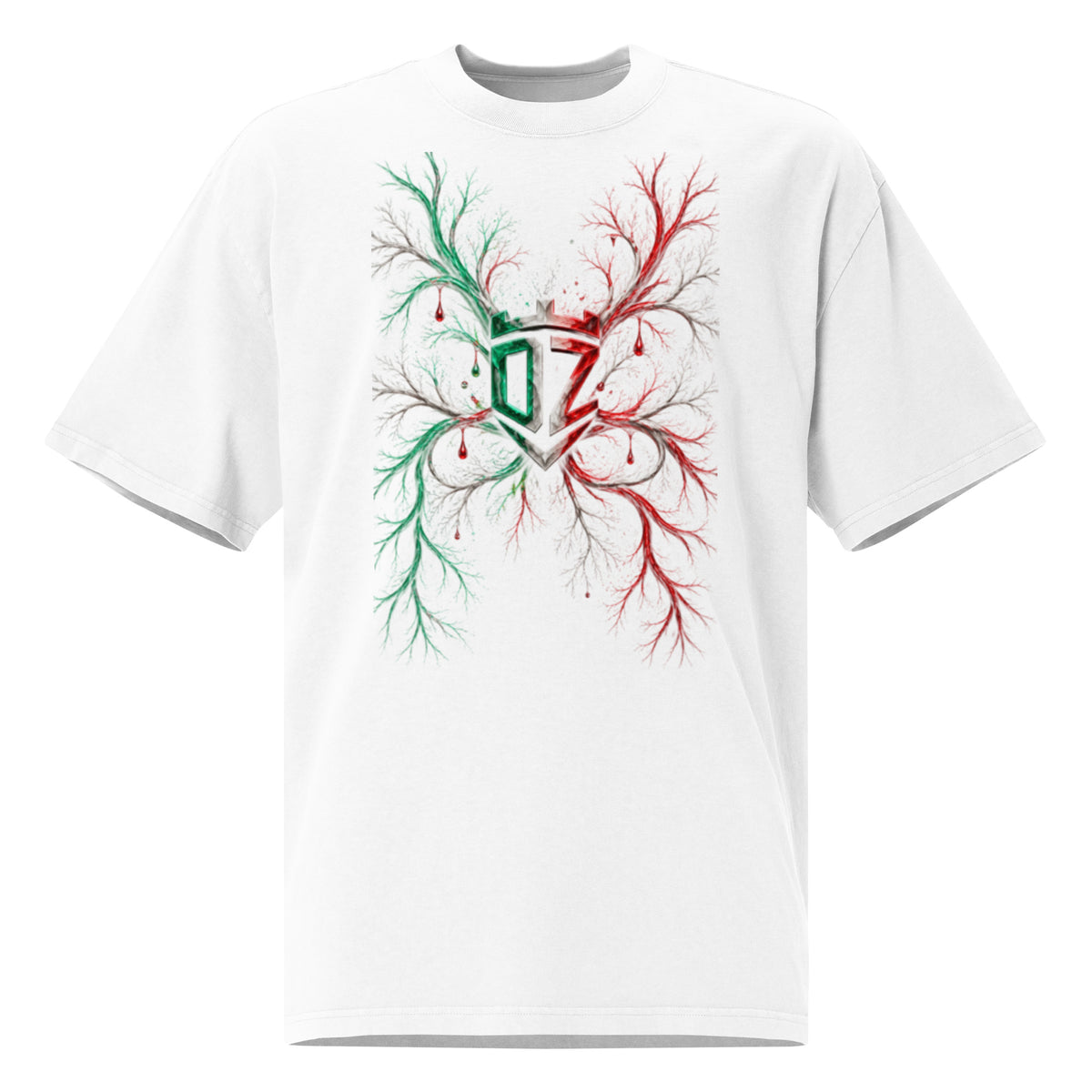 T-shirt oversize délavé blanc DZ Collection, vue de dos