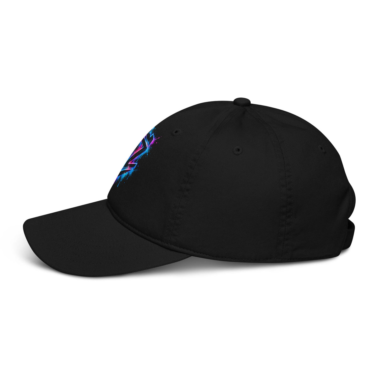 Casquette dad hat noire DZ Collection, vue de profil gauche