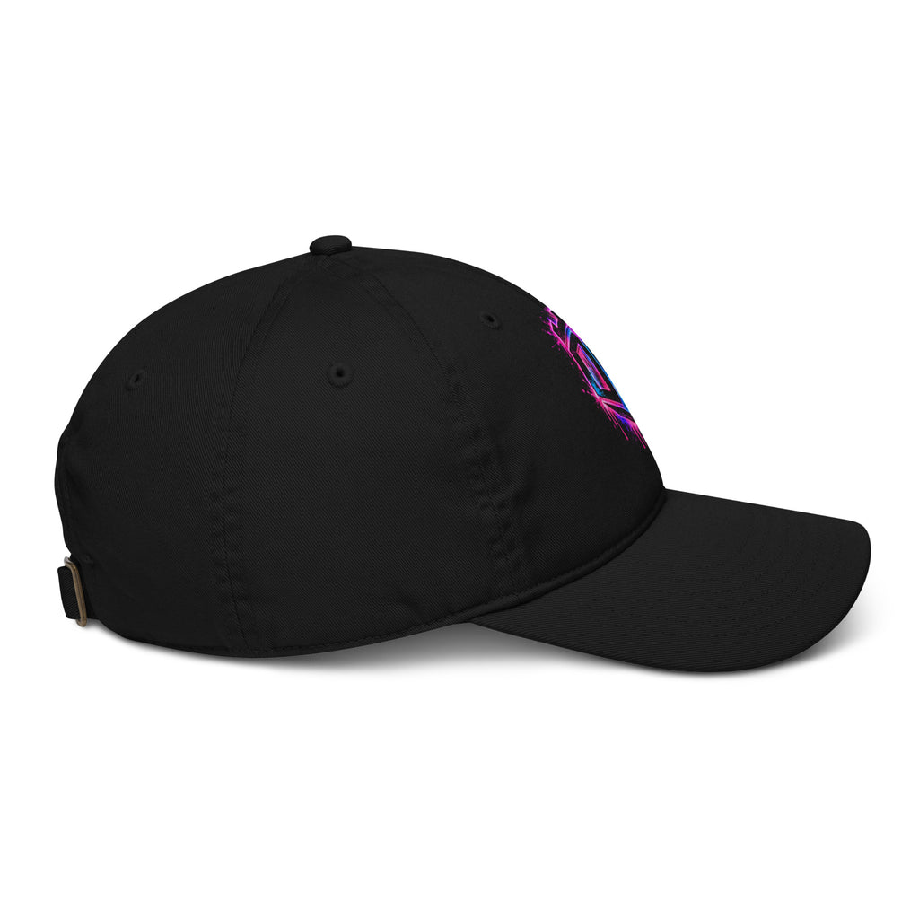Casquette dad hat noire DZ Collection, vue de profil droit