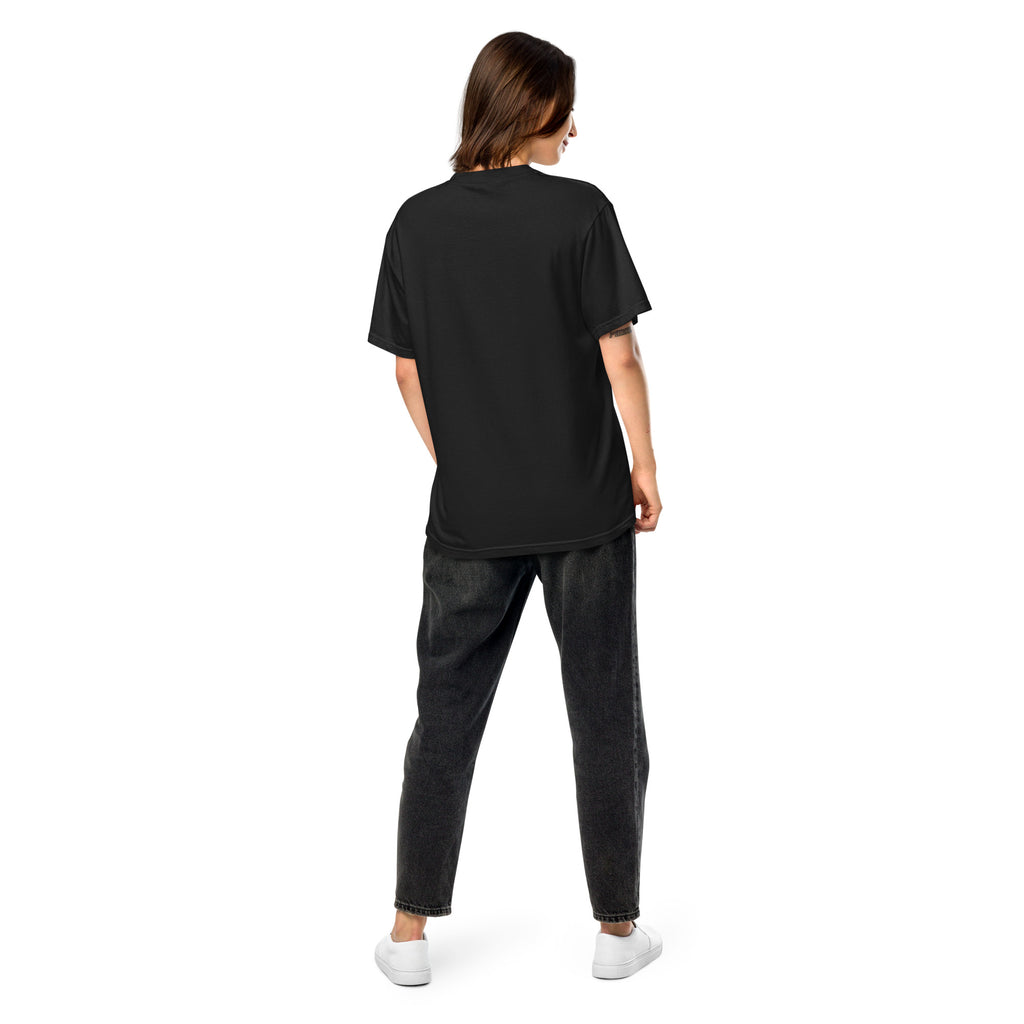 Dos du t-shirt heavyweight noir DZ Collection, coupe droite