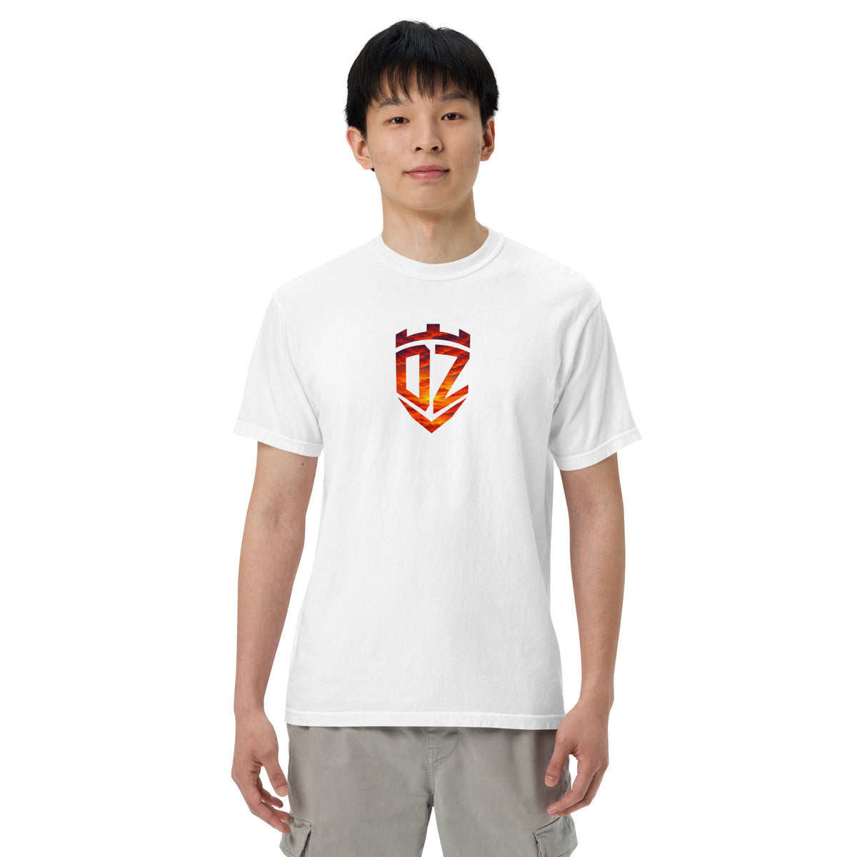 T-shirt blanc coton lourd Stade Ouaguenouni Alger – face