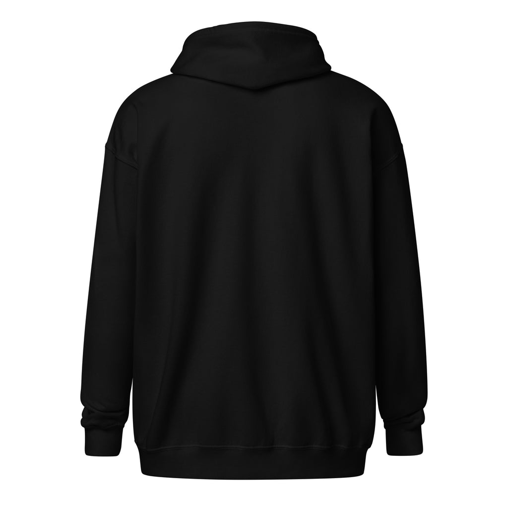 Sweat zippé noir DZ Collection porté, streetwear algérien