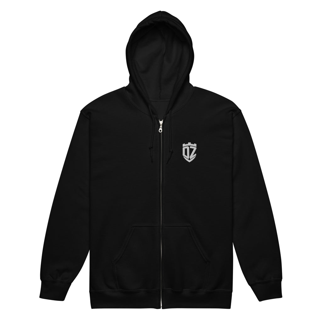 Sweat à capuche zippé noir DZ Collection, vue de dos