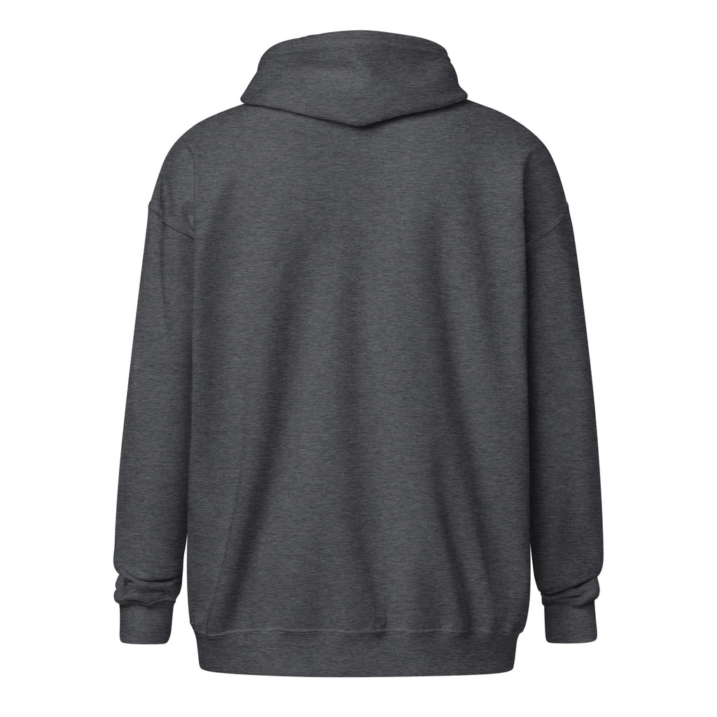 Détail du logo DZ sur le sweat à capuche zippé