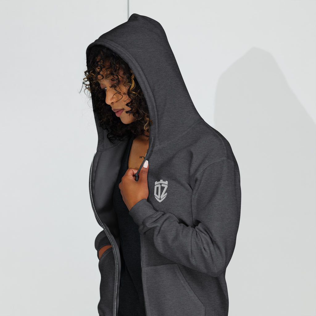 Guide des tailles du sweat à capuche zippé DZ Collection