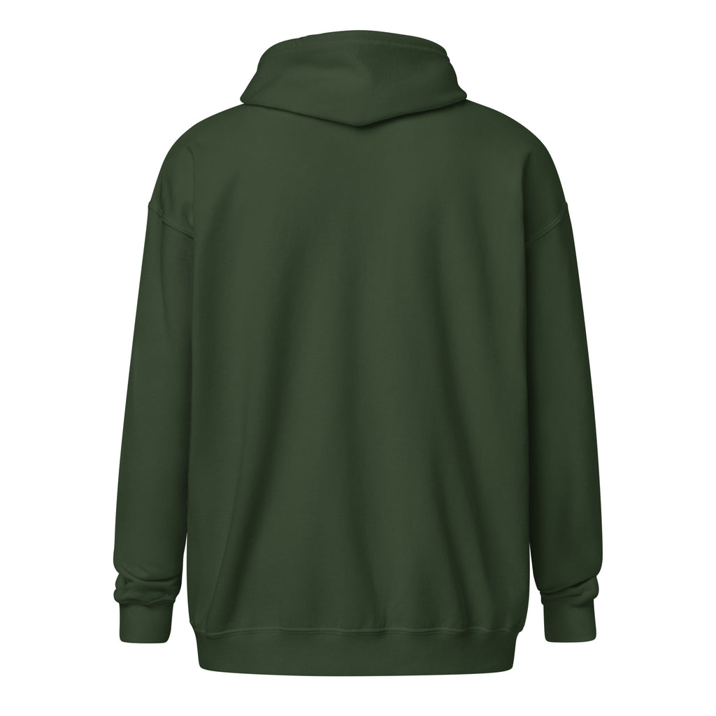 Détail de la fermeture éclair métal du sweat zippé DZ