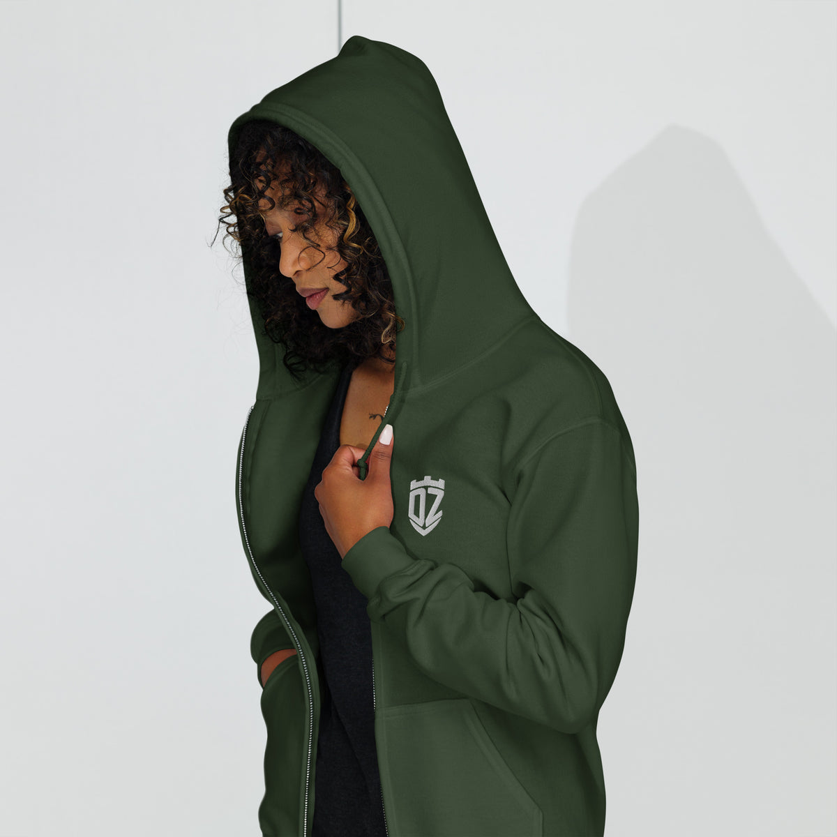 Sweat zippé DZ Collection, détail du molleton