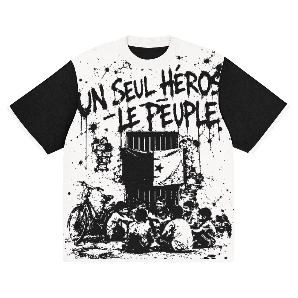 T-shirt en maille jacquard DZ Collection, coupe classique – vue de face