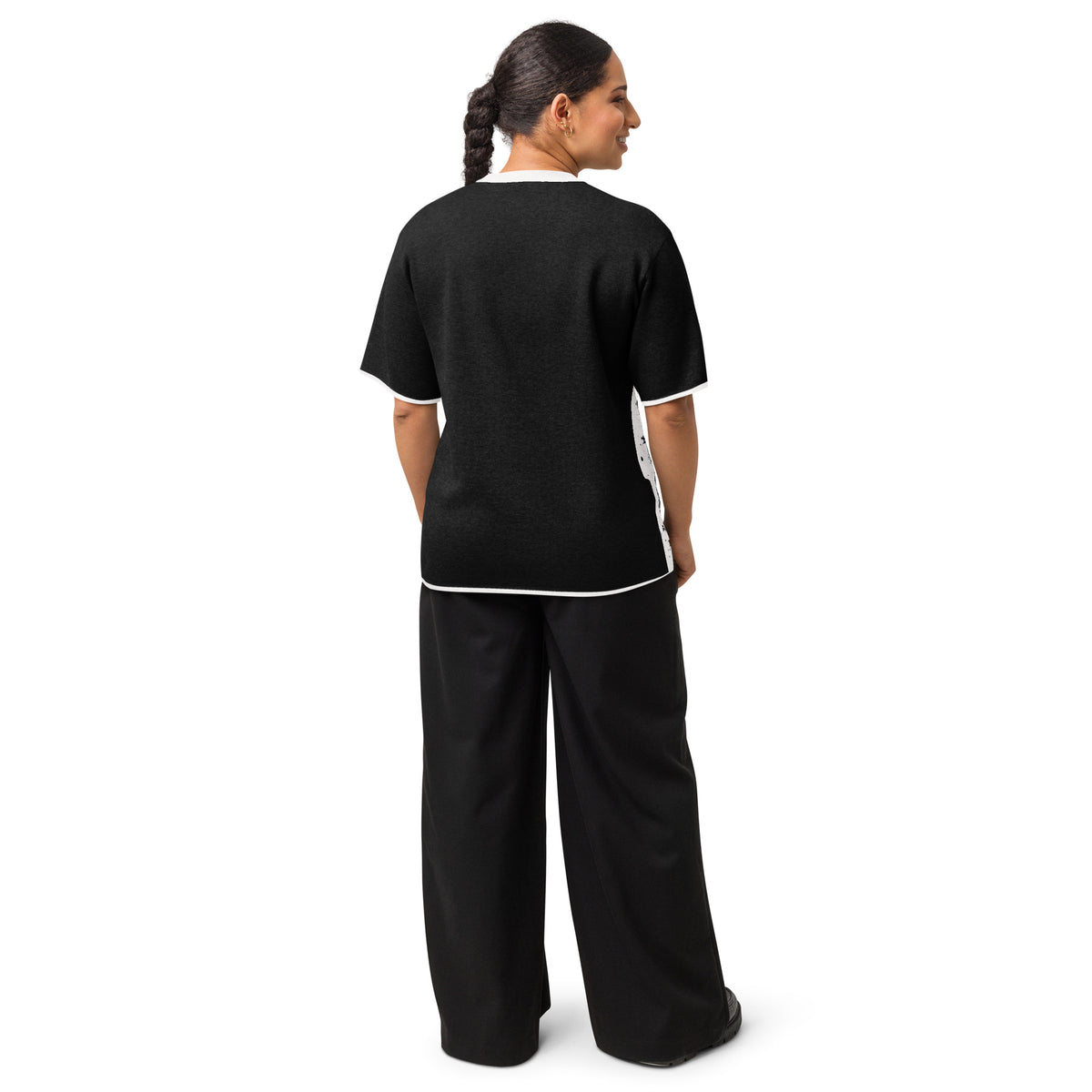 T-shirt maille jacquard unisexe DZ Collection – vue de dos