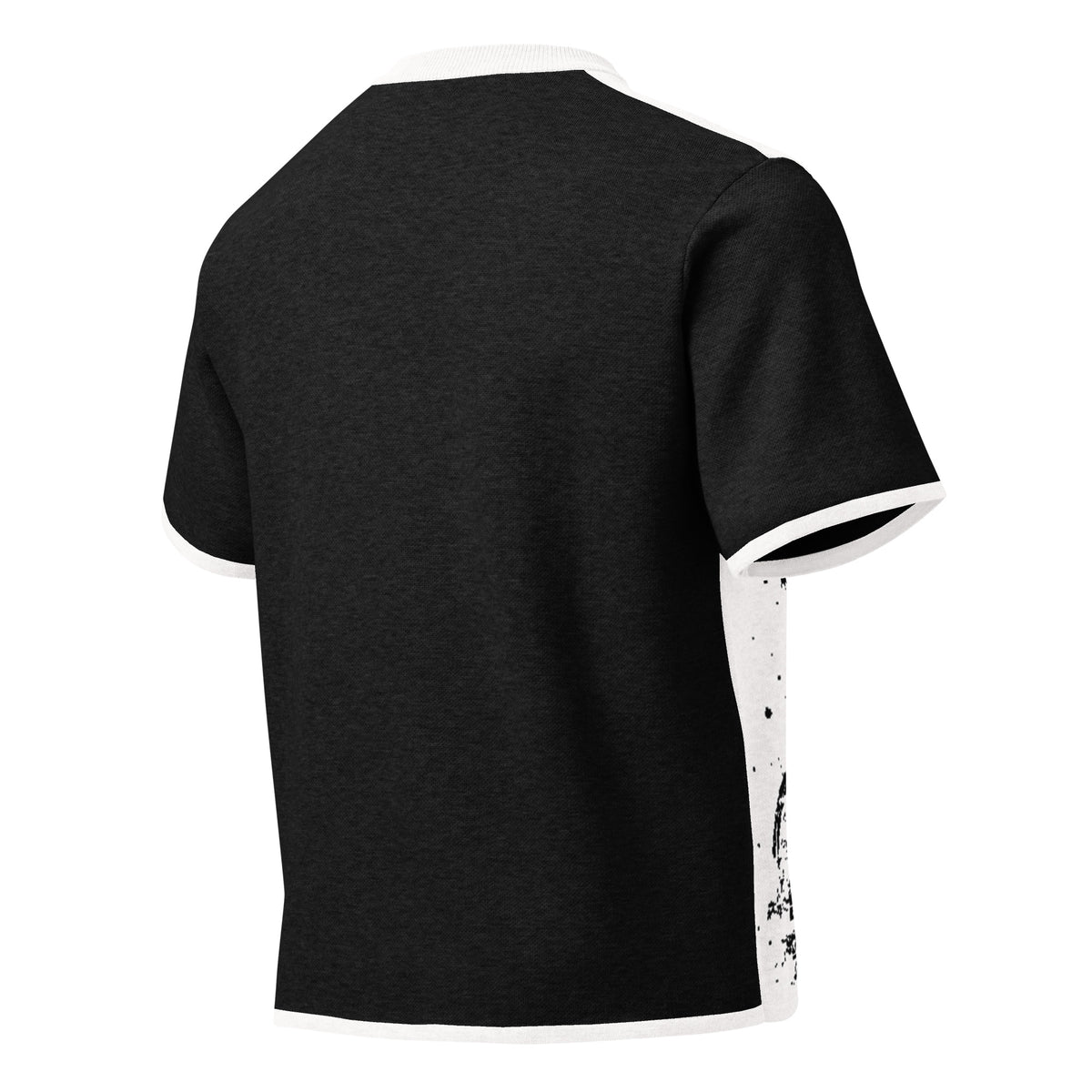 T-shirt en maille jacquard DZ Collection porté – vue de trois quarts dos droite