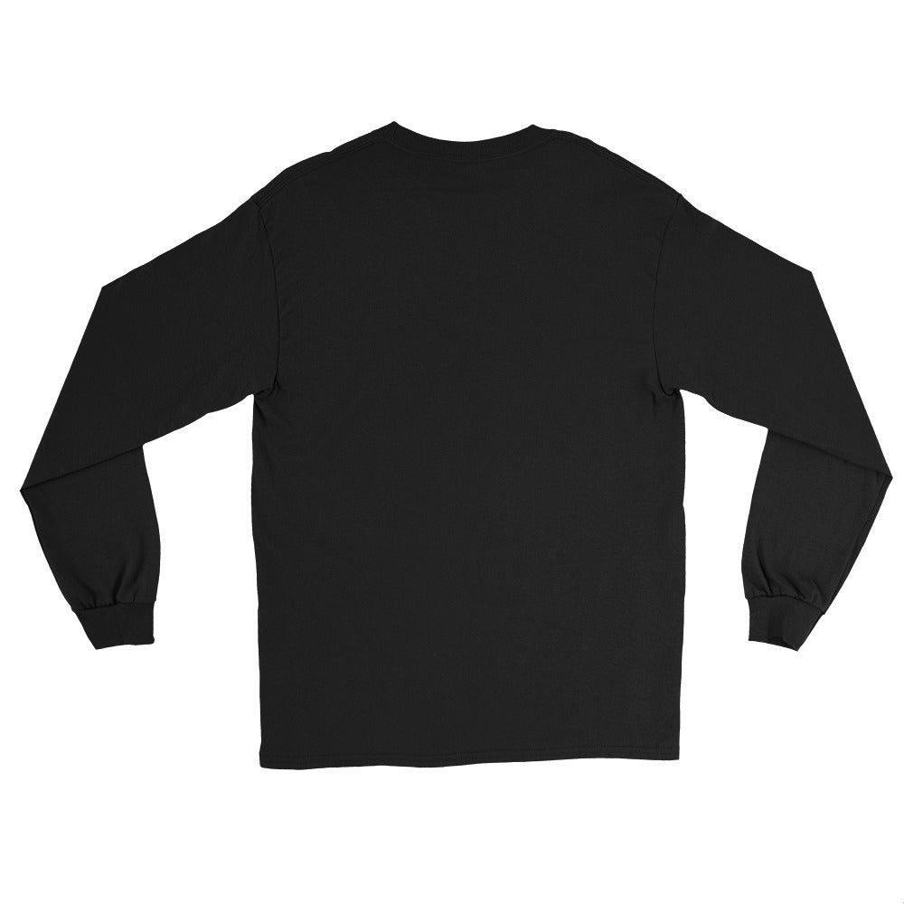 T-shirt manches longues noir DZ Collection, détail du col