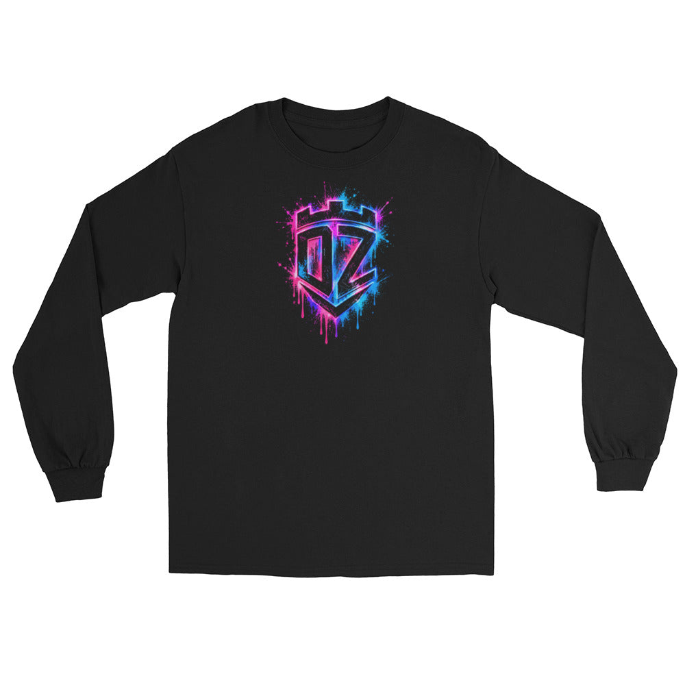 T-shirt manches longues noir DZ Collection, vue de face