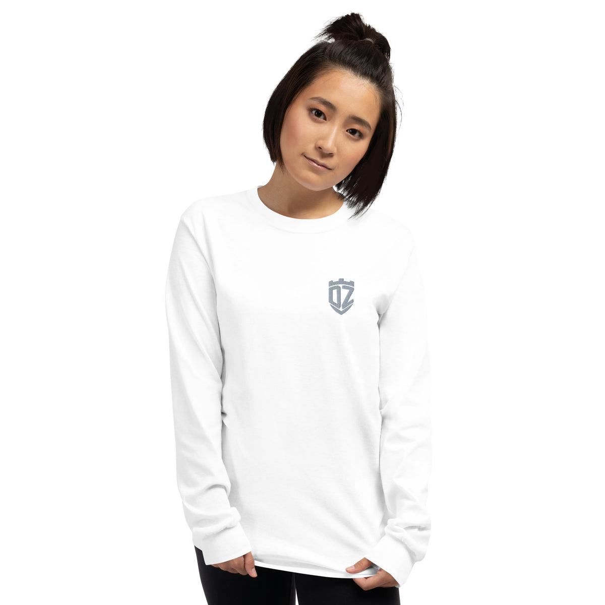 T-shirt manches longues noir DZ Collection, vue de face