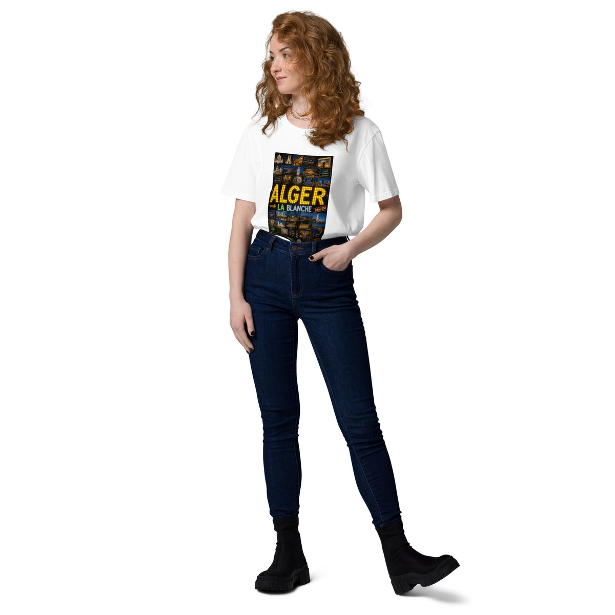 T-shirt Alger la Blanche DZ Collection, détail du tissu