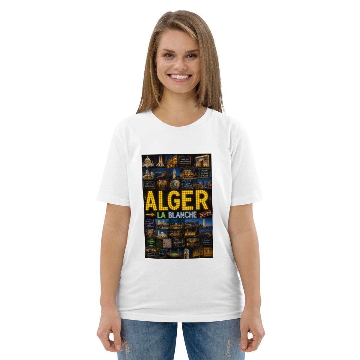 T-shirt Alger la Blanche DZ Collection, vue de dos