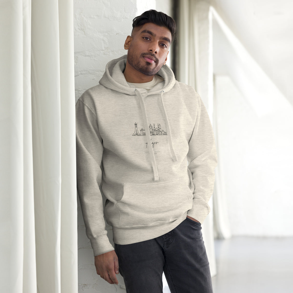 Sweat à capuche DZ Collection, détail du coton
