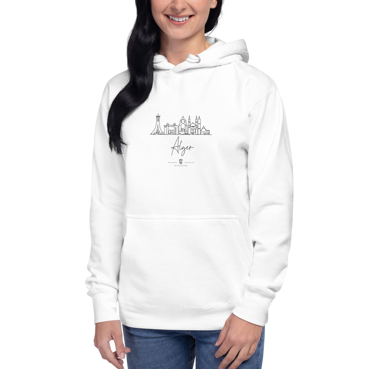 Sweat à capuche DZ Collection, détail des coutures