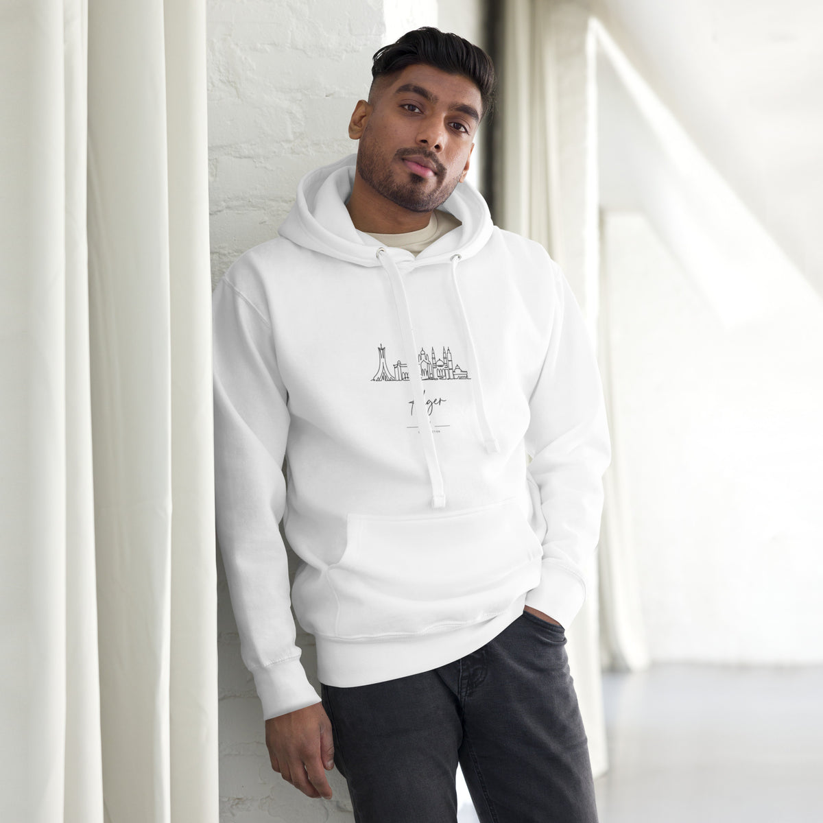 Guide des tailles du sweat à capuche unisexe DZ Collection