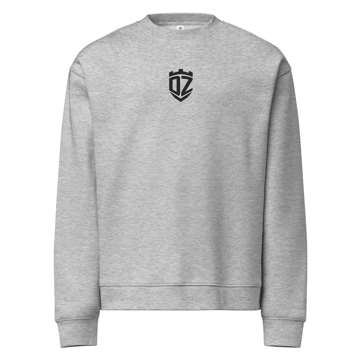 Sweat crewneck gris chiné DZ Collection, coupe relax