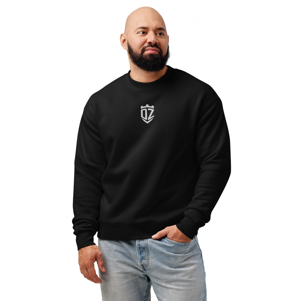 Sweat crewneck noir streetwear DZ Collection, vue de face