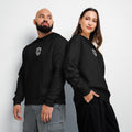 Sweat col rond noir DZ Collection, coupe relax unisexe, vue de face
