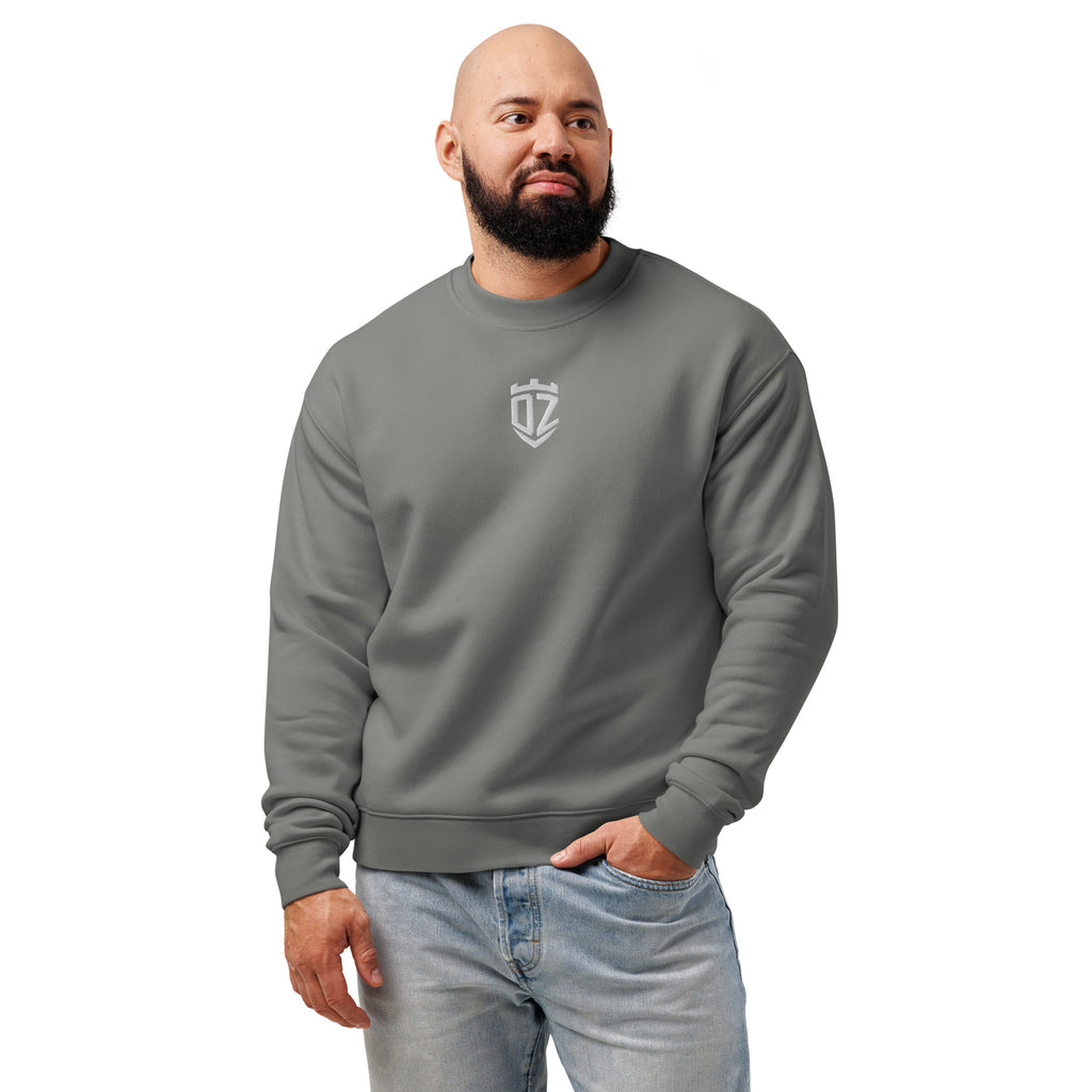 Sweat col rond gris anthracite DZ Collection, coupe relax, vue de face